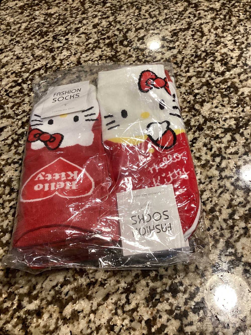 Sanrio Hello Kitty Red, White & Yellow Kids Character Socks